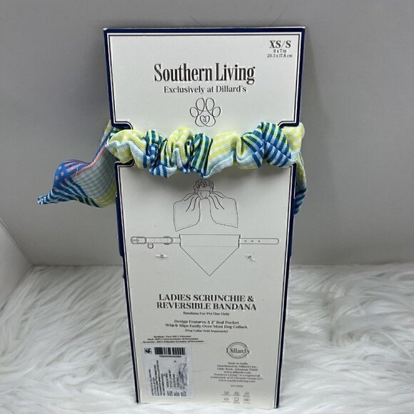 NEW Southern Living Women's Scrunchie & Pet Reversible Bandana Set - Picture 7 of 11